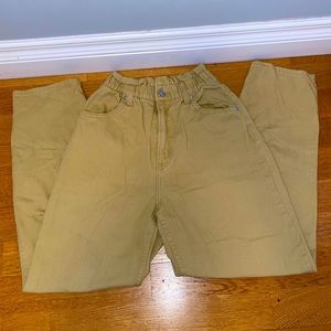 H&M Divided High Rise Yellow Jeans